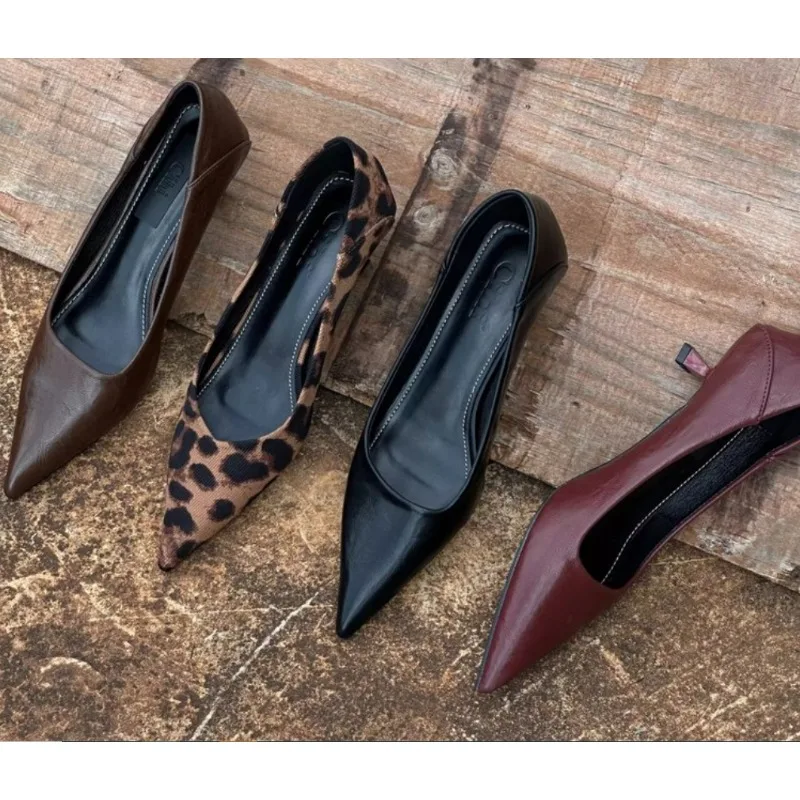 Women Shoes With Heels - 2024 Kobiety Seksowne Wysokie Obcasy Burgundy