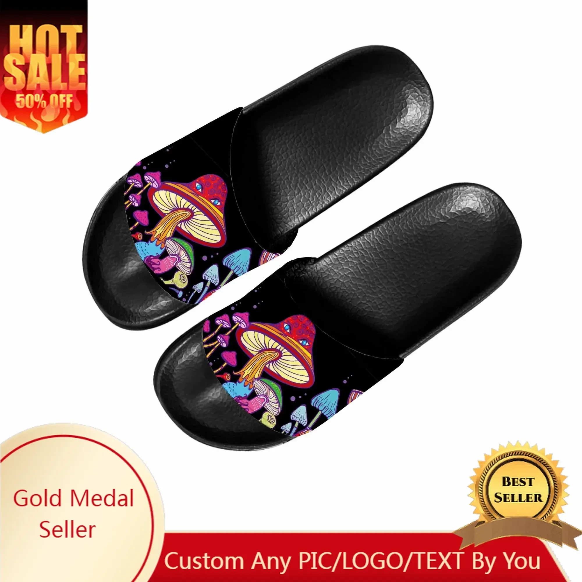 Women Shoes Made In Italy - Psychedeliczne kapcie w kształcie grzybów, idealne