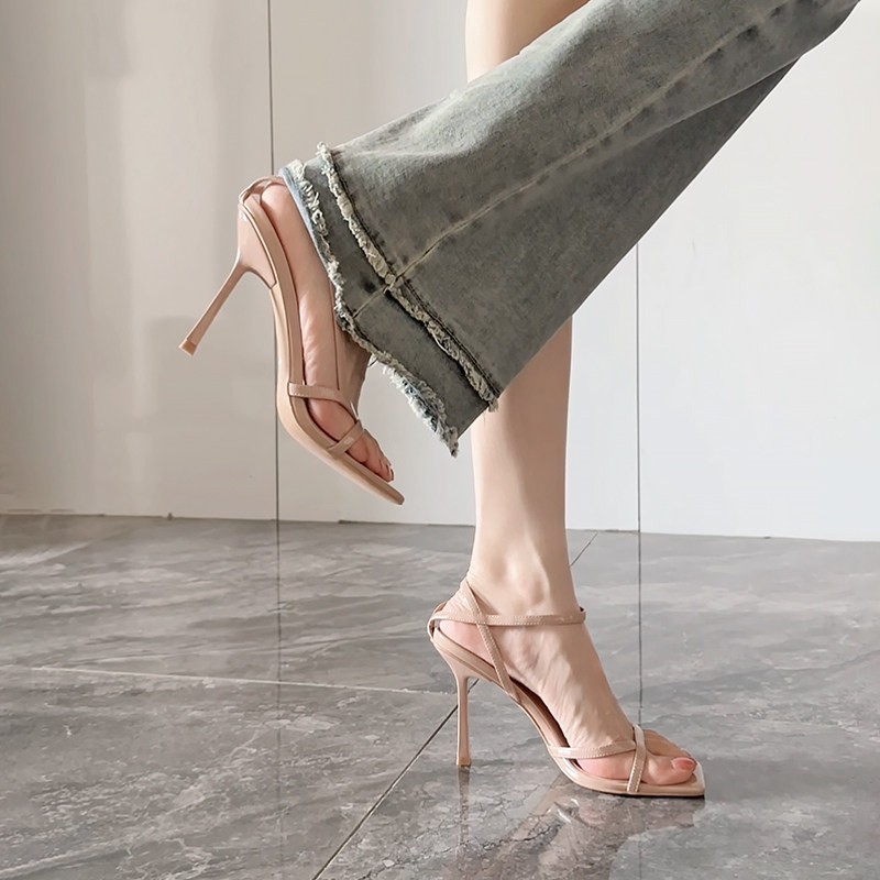 Strappy Heeled Sandals - Sandały na szpilce damskie Xia z