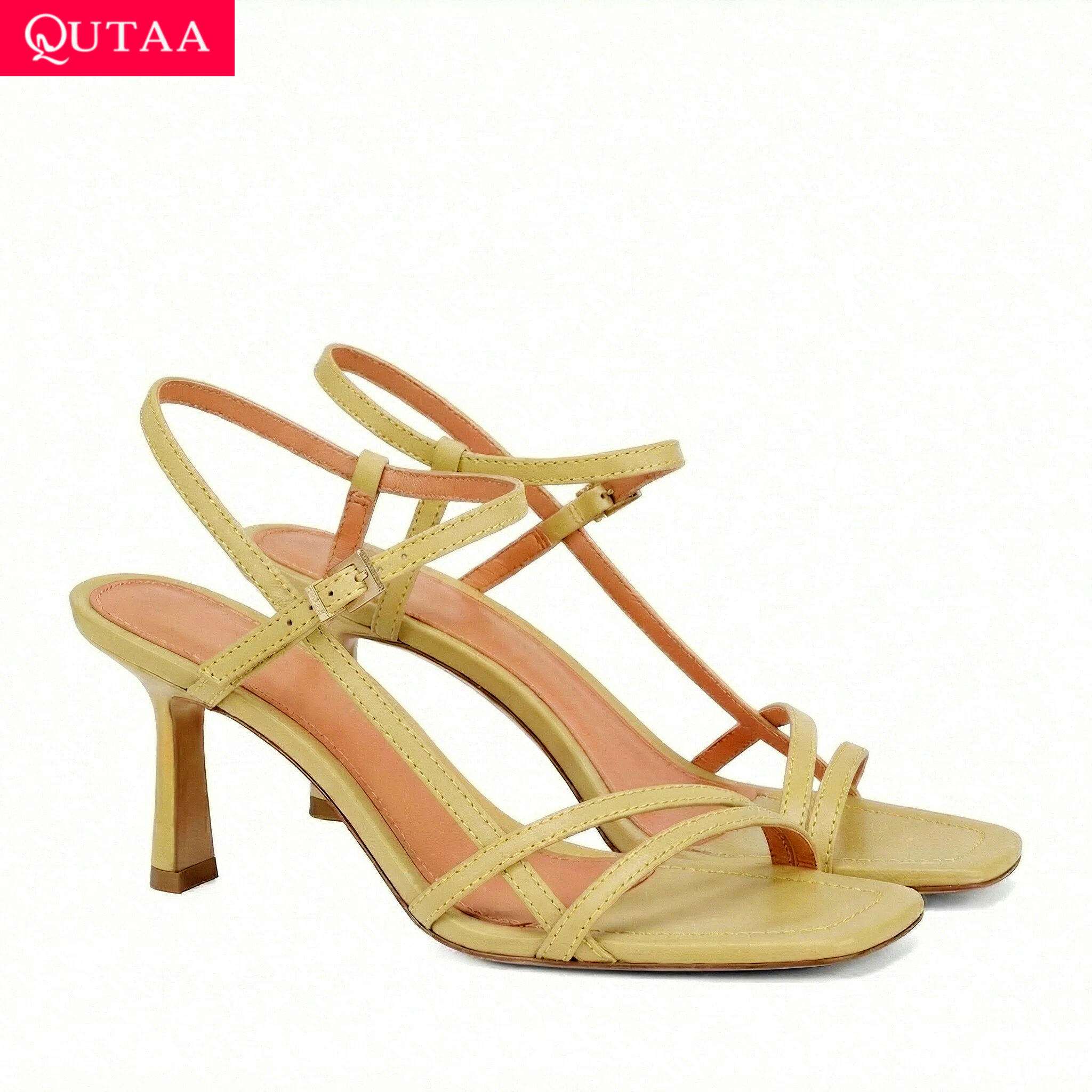 Strappy Heeled Sandals - QUTAA Modne Szpilki Damskie Letnie Sandały