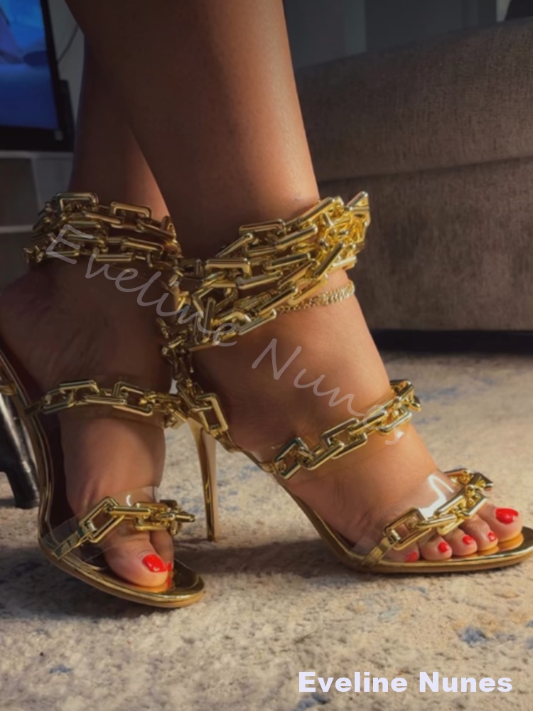 Sandały na wysokim obcasie z z – Gold Chain Sandal recenzja i cena