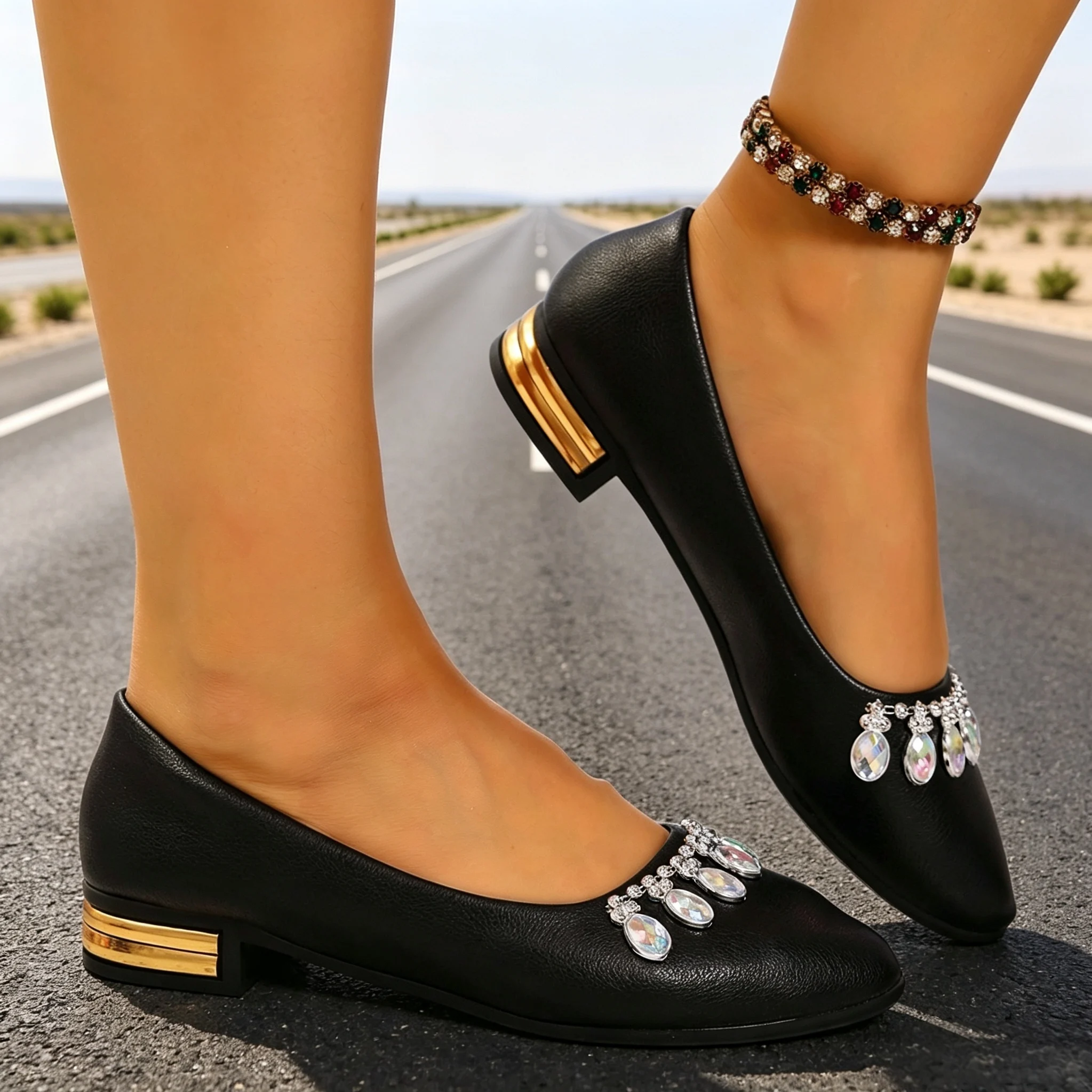 Damskie baleriny z ostrym nosk – Women Shoes With Heels recenzja i cena