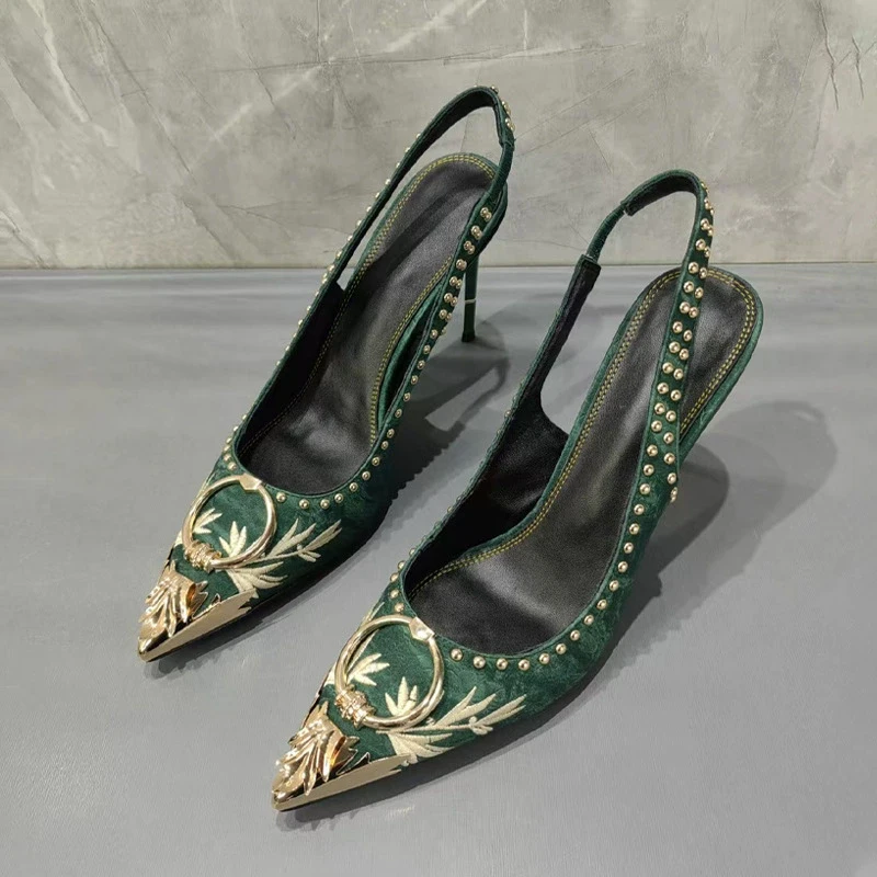 Ciemnozielone haftowane sandał – Gladiator Sandal Women recenzja i cena