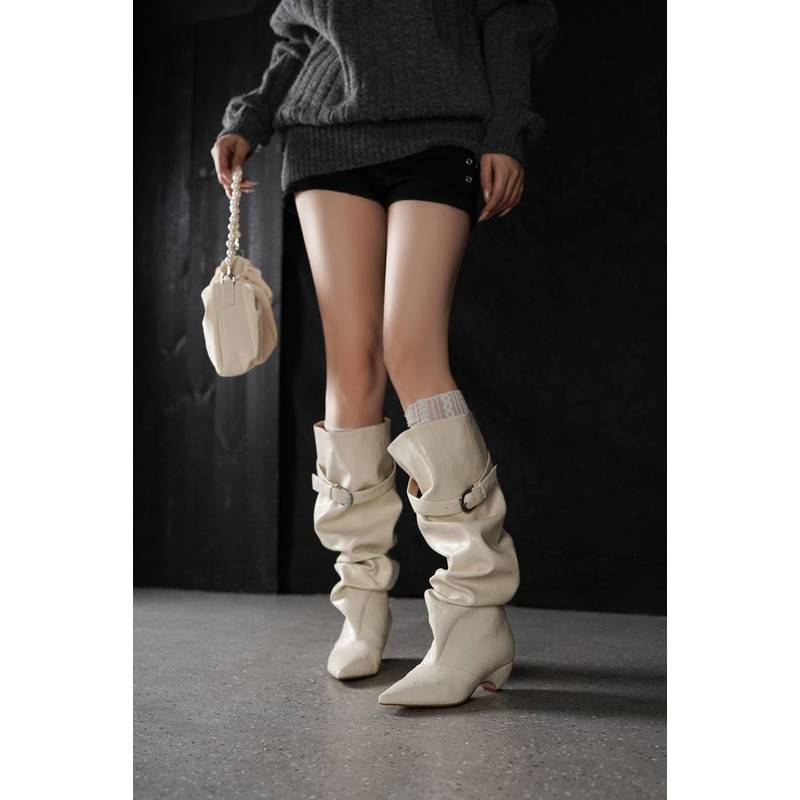 Damskie botki ze skóry owczej, – High Knee Heel Boots recenzja i cena