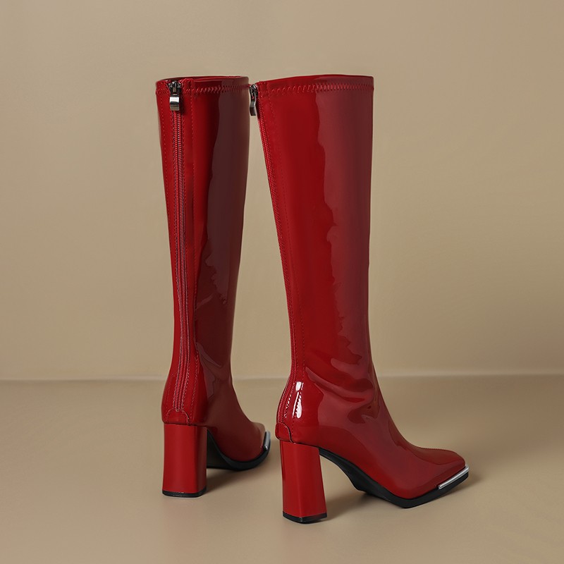 Kozaki za kolano Jesień Nowe K – High Knee Heel Boots recenzja i cena